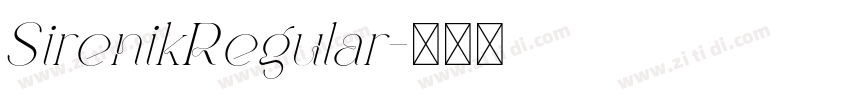 SirenikRegular字体转换 SirenikRegular字体转换
