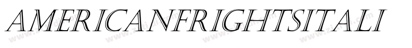 AmericanFrightsItali字体转换