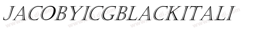 JacobyICGBlackItali字体转换