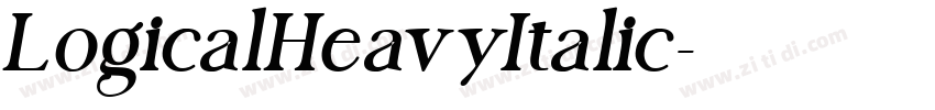 LogicalHeavyItalic字体转换