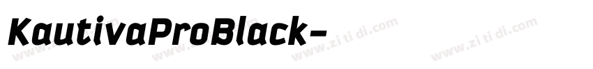 KautivaProBlack字体转换