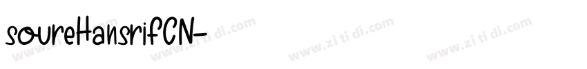soureHansriFCN字体转换