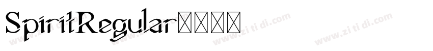 SpiritRegular字体转换 SpiritRegular字体转换