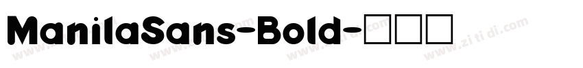 ManilaSans-Bold字体转换