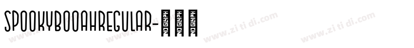 SpookyBooahRegular字体转换