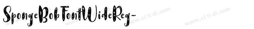 SpongeBobFontWideReg字体转换 SpongeBobFontWideReg字体转换