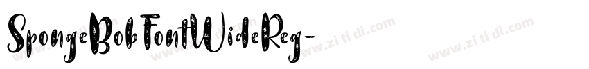 SpongeBobFontWideReg字体转换 SpongeBobFontWideReg字体转换