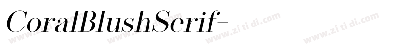 CoralBlushSerif字体转换 CoralBlushSerif字体转换