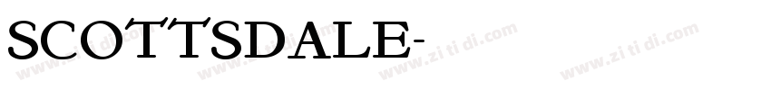 SCOTTSDALE字体转换