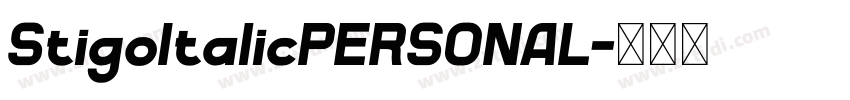 StigoItalicPERSONAL字体转换
