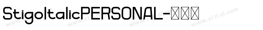StigoItalicPERSONAL字体转换