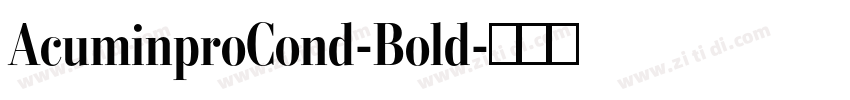 AcuminproCond-Bold字体转换