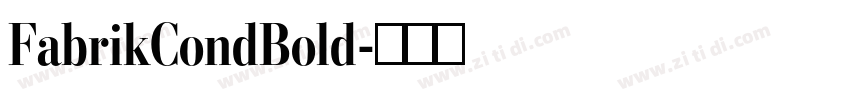 FabrikCondBold字体转换