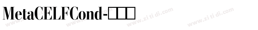 MetaCELFCond字体转换