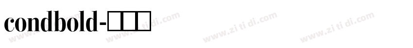 condbold字体转换