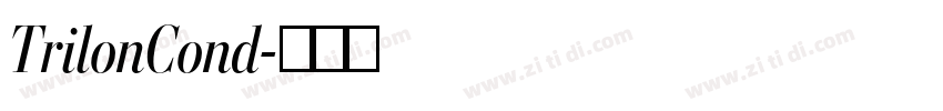 TrilonCond字体转换