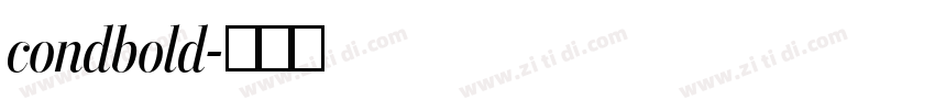 condbold字体转换