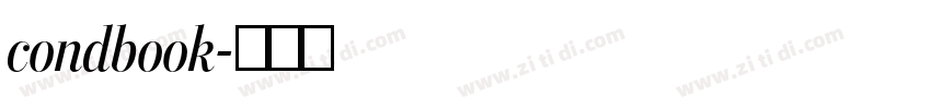 condbook字体转换