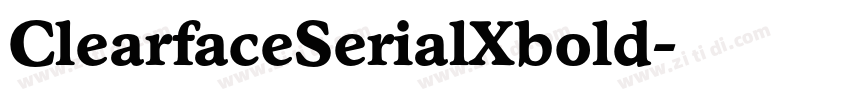 ClearfaceSerialXbold字体转换