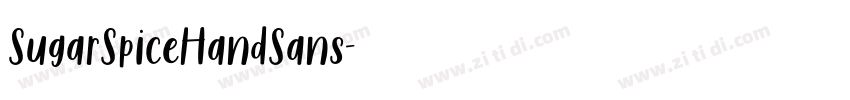 SugarSpiceHandSans字体转换 SugarSpiceHandSans字体转换