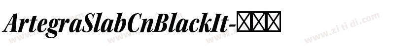 ArtegraSlabCnBlackIt字体转换