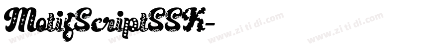 MotifScriptSSK字体转换