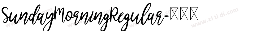SundayMorningRegular字体转换