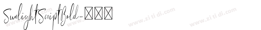 SunlightScriptBold字体转换