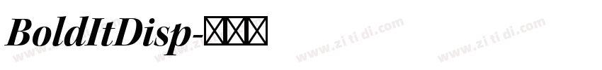 BoldItDisp字体转换