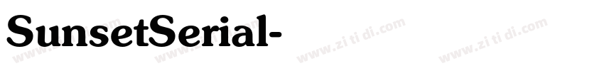 SunsetSerial字体转换