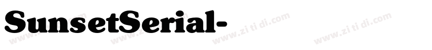 SunsetSerial字体转换