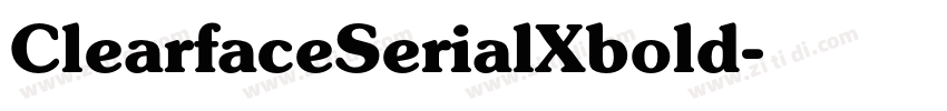 ClearfaceSerialXbold字体转换