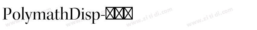 PolymathDisp字体转换