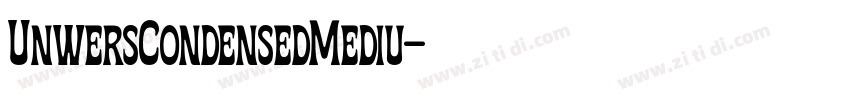 UnwersCondensedMediu字体转换
