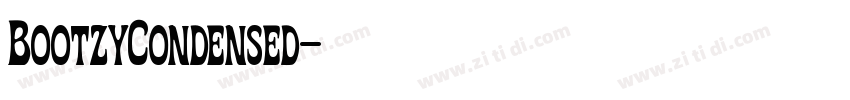 BootzyCondensed字体转换