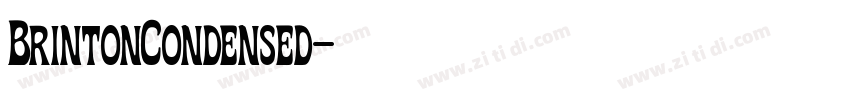 BrintonCondensed字体转换
