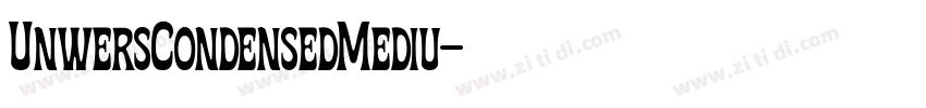 UnwersCondensedMediu字体转换