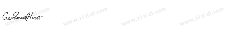 CanvaSweetHeart字体转换