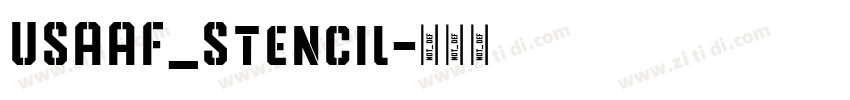 USAAF_Stencil字体转换
