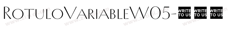 RotuloVariableW05字体转换 RotuloVariableW05字体转换