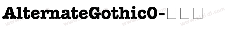 AlternateGothic0字体转换