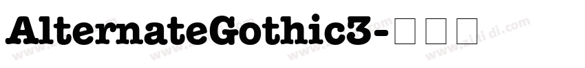 AlternateGothic3字体转换