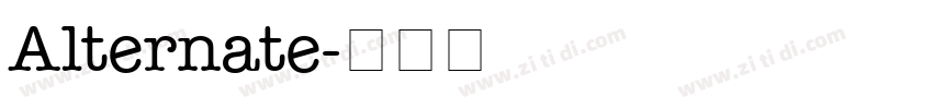 Alternate字体转换