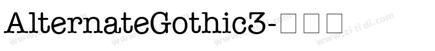 AlternateGothic3字体转换