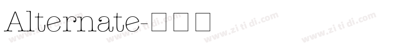 Alternate字体转换