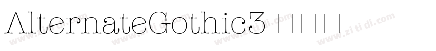 AlternateGothic3字体转换