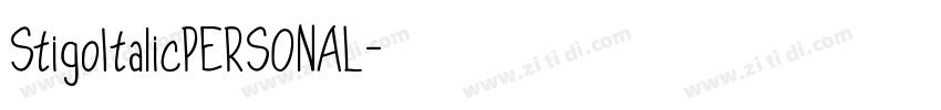 StigoItalicPERSONAL字体转换