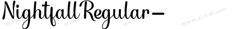 NightfallRegular字体转换