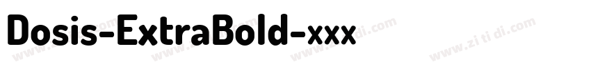 Dosis-ExtraBold字体转换