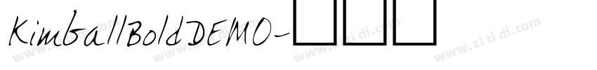 KimballBoldDEMO字体转换